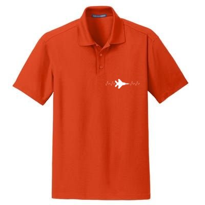 Airplane Pilot Air force Heartbeat Dry Zone Grid Polo