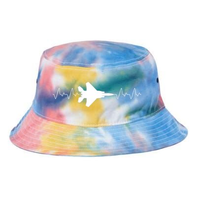 Airplane Pilot Air force Heartbeat Tie Dye Newport Bucket Hat