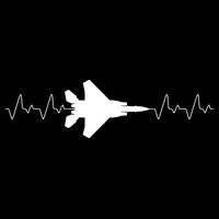 Airplane Pilot Air force Heartbeat Sustainable Bucket Hat