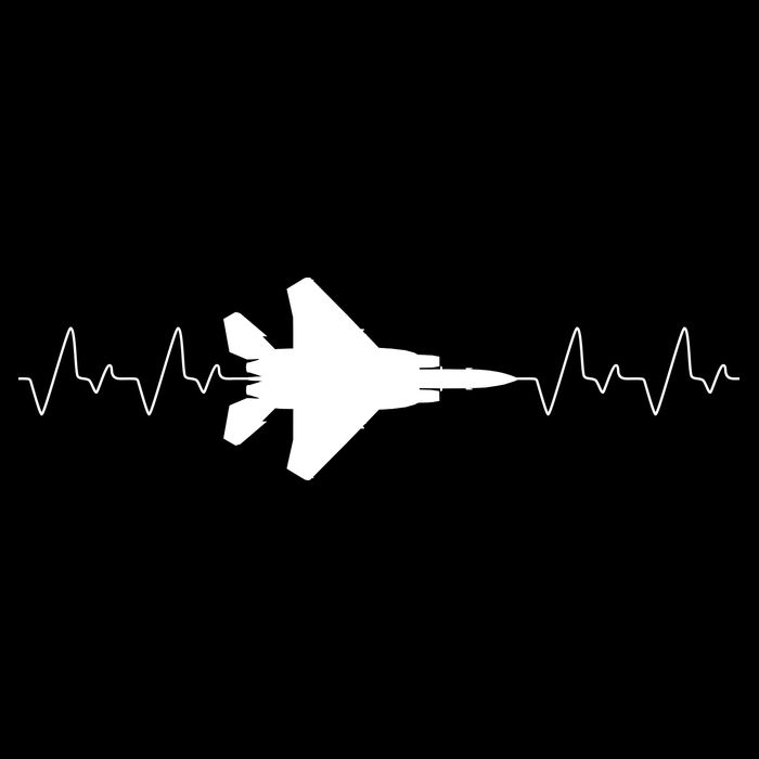 Airplane Pilot Air force Heartbeat Sustainable Bucket Hat