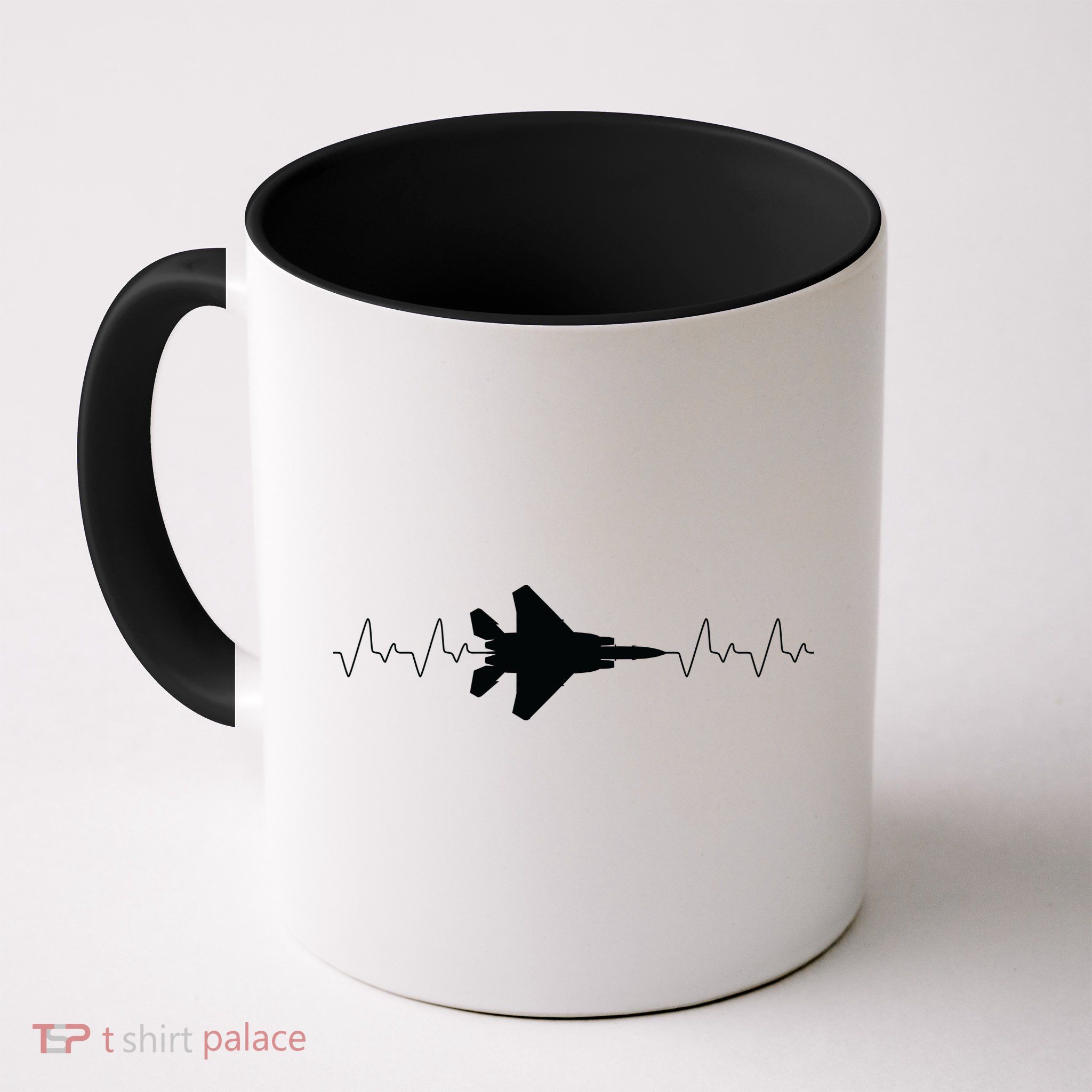 Airplane Pilot Air force Heartbeat Mug