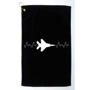 Airplane Pilot Air force Heartbeat Platinum Collection Golf Towel