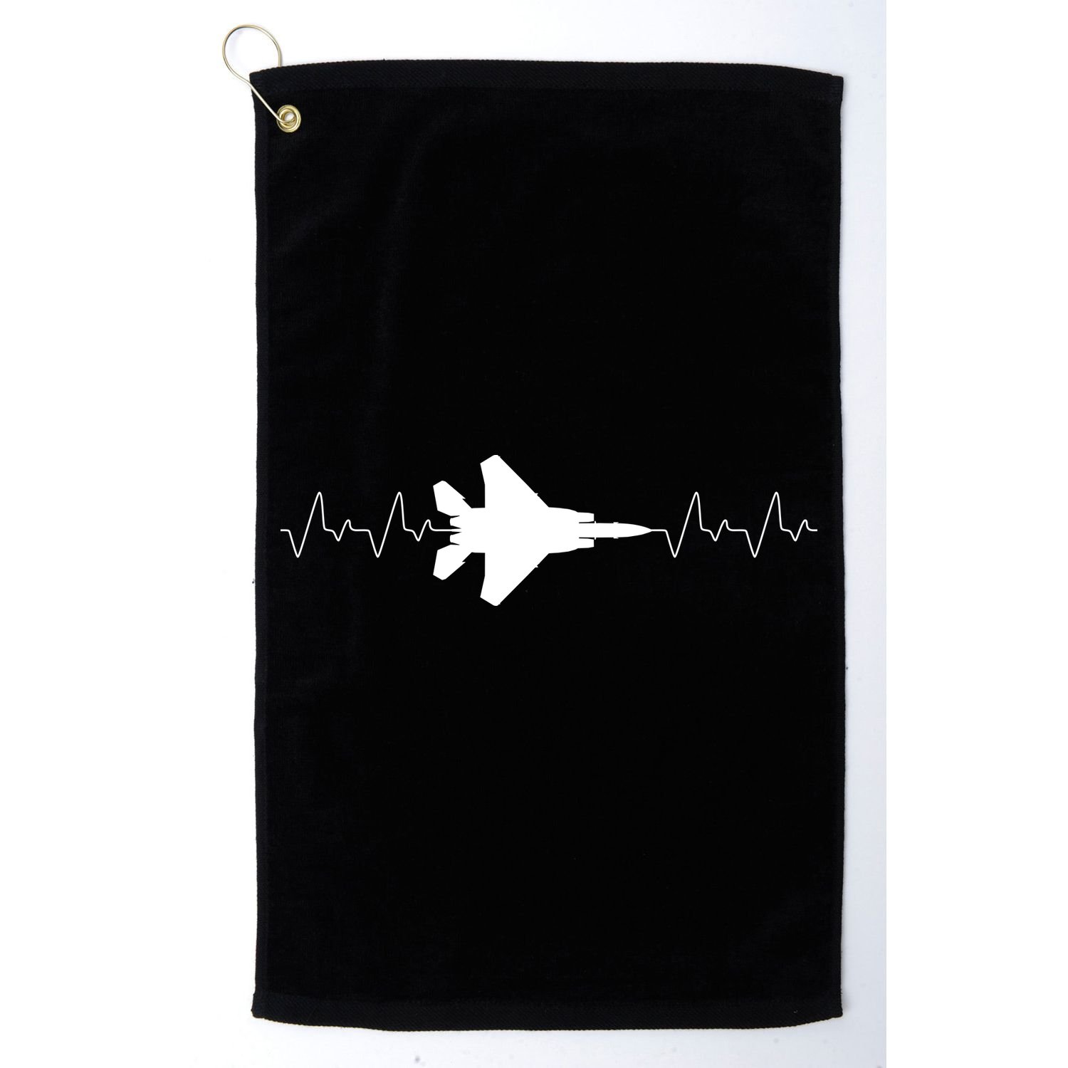 Airplane Pilot Air force Heartbeat Golf Towel