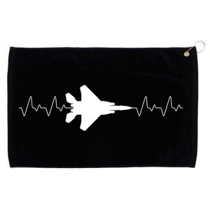 Airplane Pilot Air force Heartbeat Grommeted Golf Towel