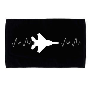 Airplane Pilot Air force Heartbeat Microfiber Hand Towel