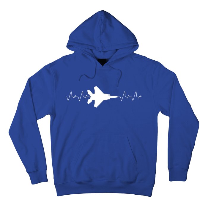 Airplane Pilot Air force Heartbeat Hoodie