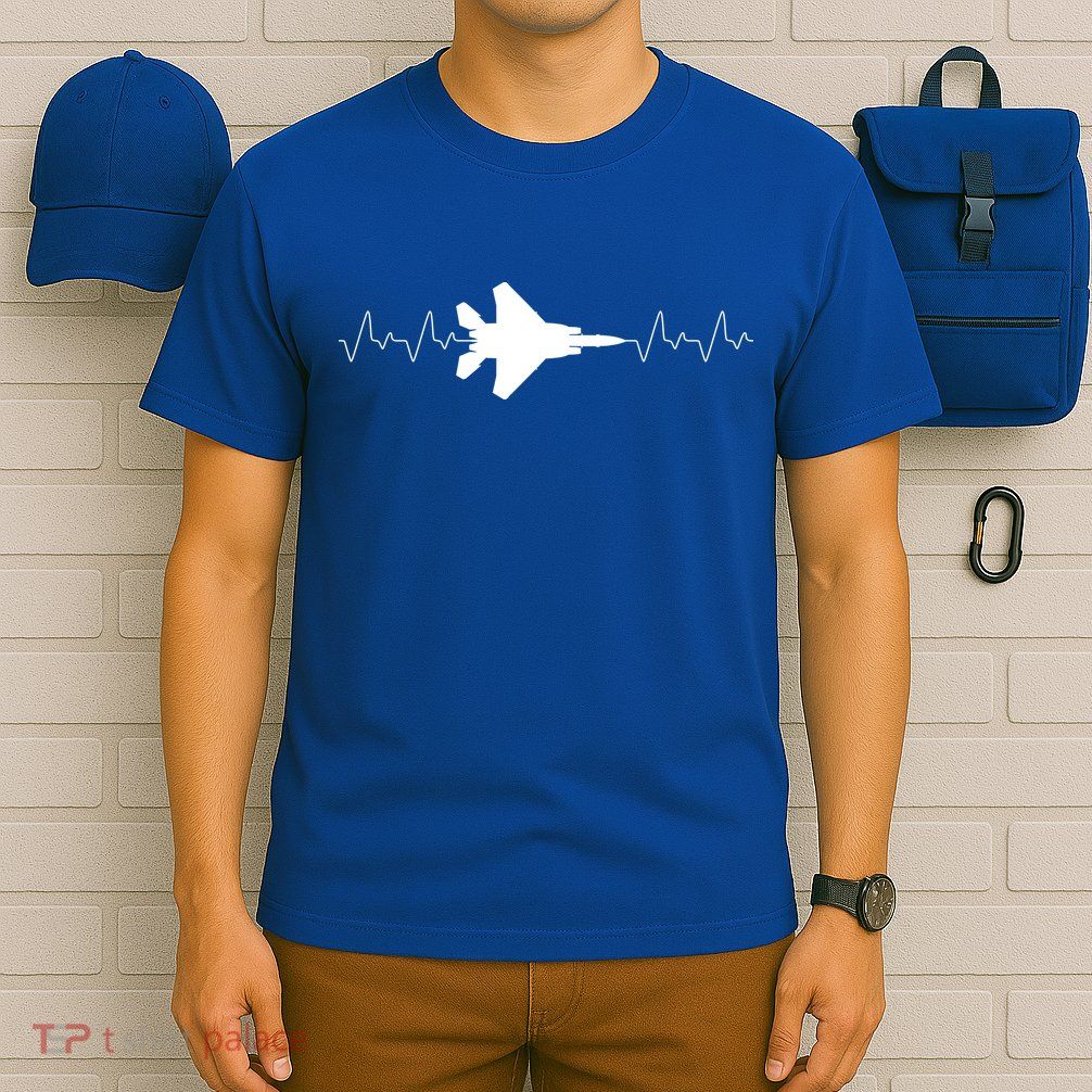 Airplane Pilot Air force Heartbeat T-Shirt