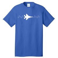 Airplane Pilot Air force Heartbeat Tall T-Shirt