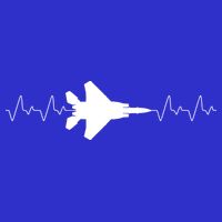Airplane Pilot Air force Heartbeat Polo