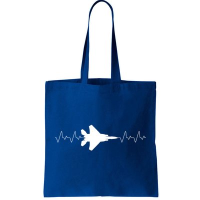 Airplane Pilot Air force Heartbeat Tote Bag