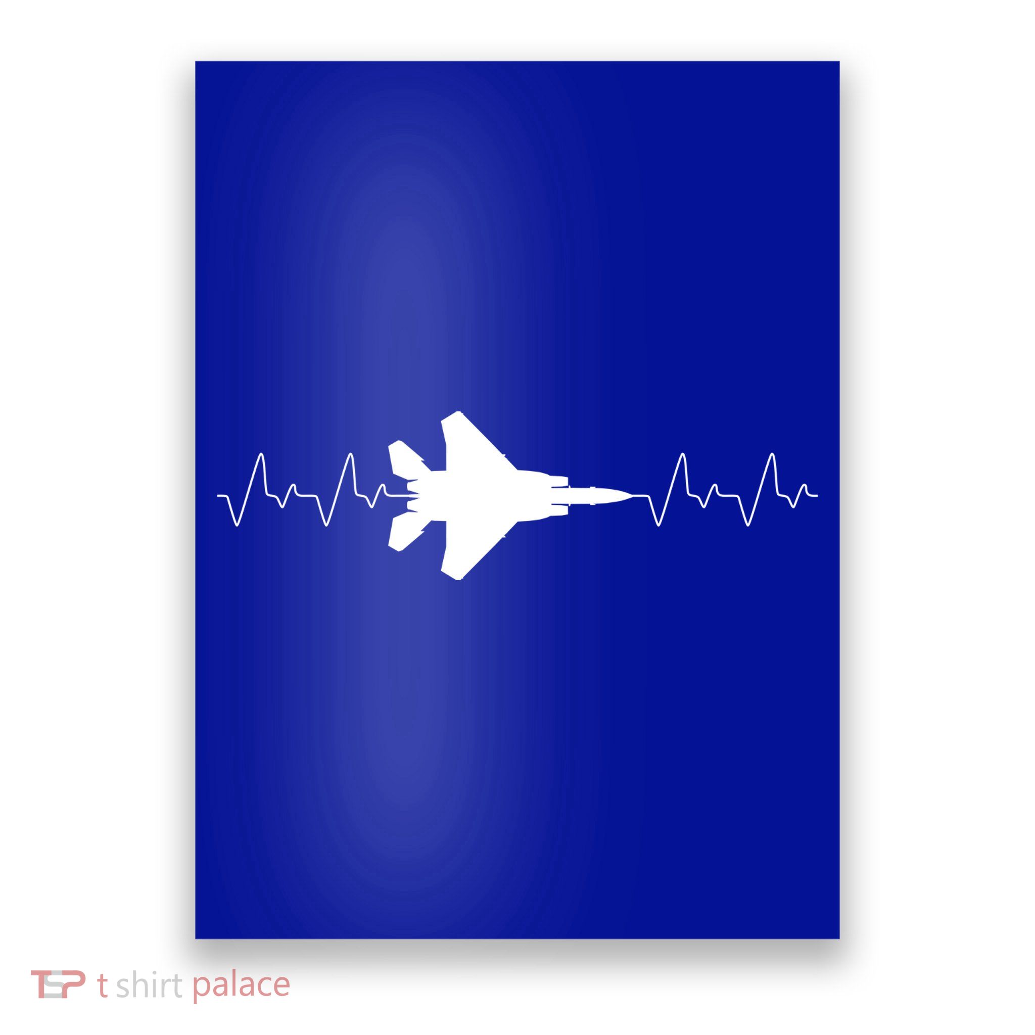 Airplane Pilot Air force Heartbeat Poster
