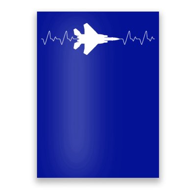 Airplane Pilot Air force Heartbeat Poster