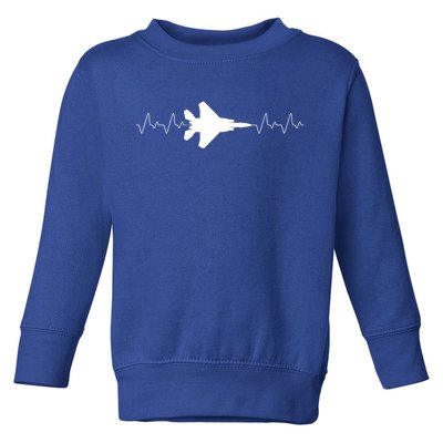 Airplane Pilot Air force Heartbeat Toddler Sweatshirt