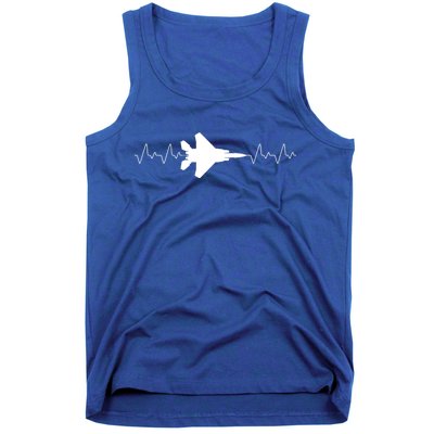 Airplane Pilot Air force Heartbeat Tank Top