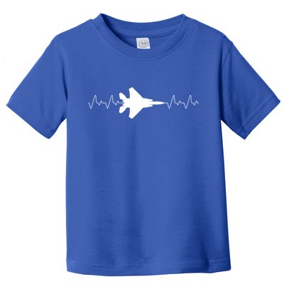 Airplane Pilot Air force Heartbeat Toddler T-Shirt