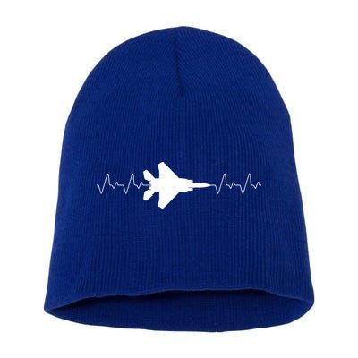 Airplane Pilot Air force Heartbeat Short Acrylic Beanie