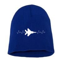 Airplane Pilot Air force Heartbeat Short Acrylic Beanie