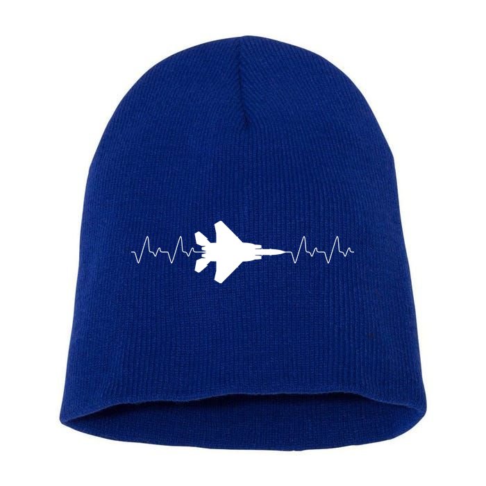 Airplane Pilot Air force Heartbeat Short Acrylic Beanie