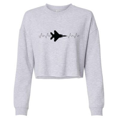 Airplane Pilot Air force Heartbeat Cropped Pullover Crew