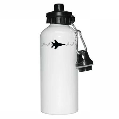 Airplane Pilot Air force Heartbeat Aluminum Water Bottle