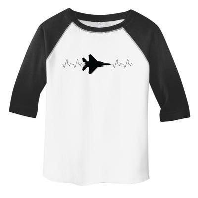 Airplane Pilot Air force Heartbeat Toddler Fine Jersey T-Shirt