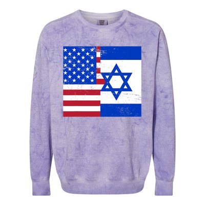 American Israeli Support Israel Colorblast Crewneck Sweatshirt