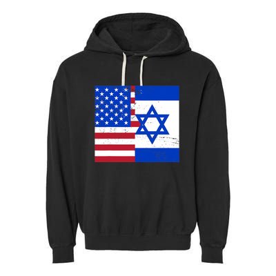 American Israeli Support Israel Garment-Dyed Fleece Hoodie