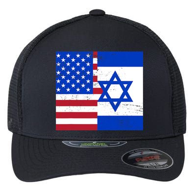 American Israeli Support Israel Flexfit Unipanel Trucker Cap