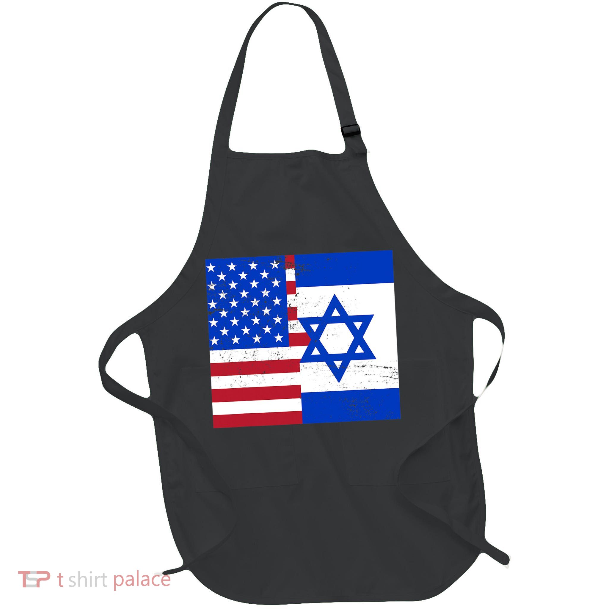 American Israeli Support Israel Full-Length Apron With Pockets