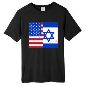 American Israeli Support Israel Tall Fusion ChromaSoft Performance T-Shirt