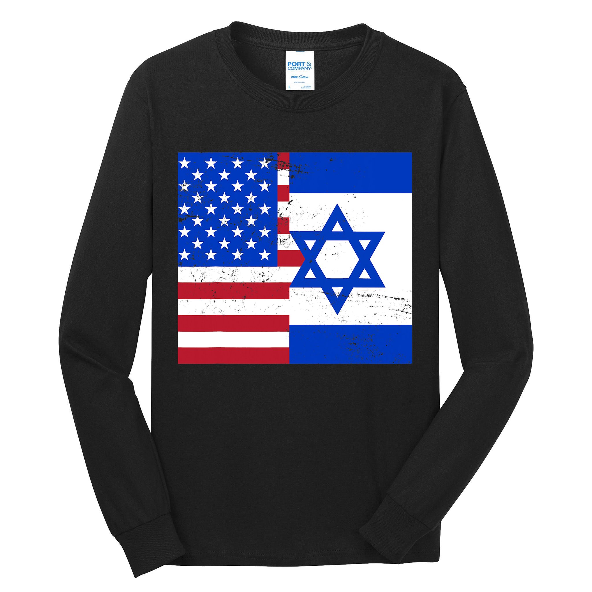 American Israeli Support Israel Tall Long Sleeve T-Shirt