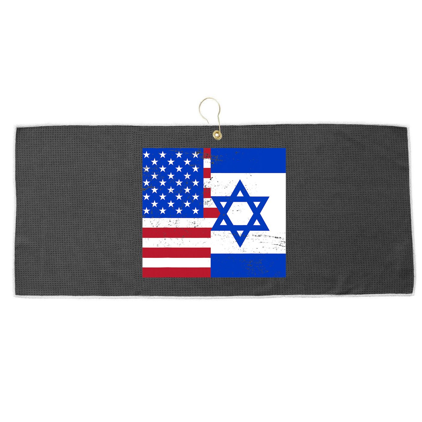 American Israeli Support Israel Large Microfiber Waffle Golf Towel