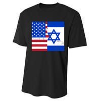 American Israeli Support Israel Performance Sprint T-Shirt