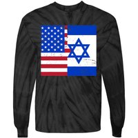 American Israeli Support Israel Tie-Dye Long Sleeve Shirt