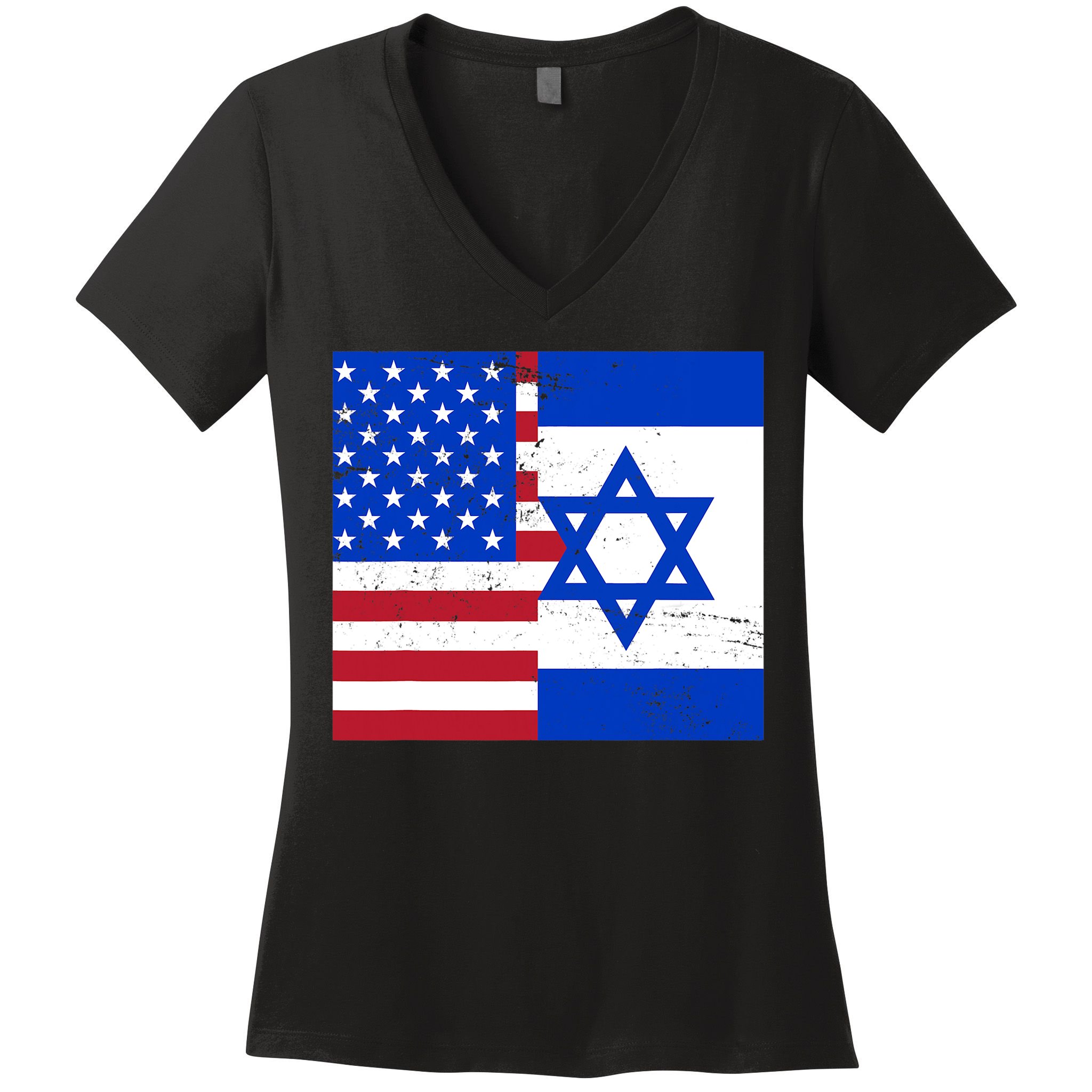 American Israeli Support Israel Women's V-Neck T-Shirt