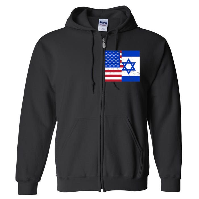 American Israeli Support Israel Full Zip Hoodie