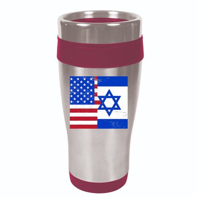 American Israeli Support Israel 16oz Travel Tumbler