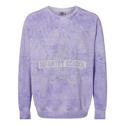 Army Infantry School Fort Benning Colorblast Crewneck Sweatshirt