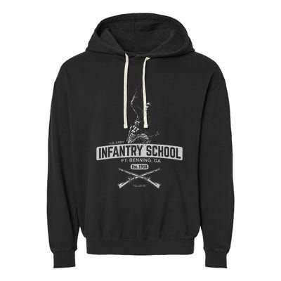 Army Infantry School Fort Benning Garment-Dyed Fleece Hoodie