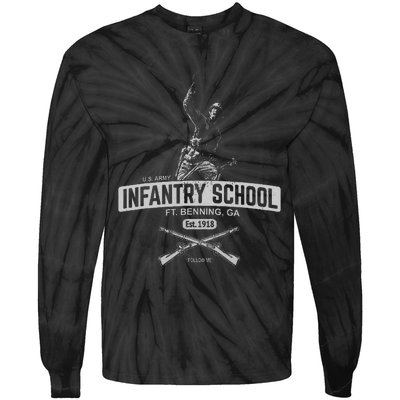 Army Infantry School Fort Benning Tie-Dye Long Sleeve Shirt