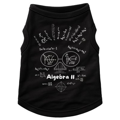 Algebra II Skull Of Equations And Formula Face Funny Nerdy Doggie Tank