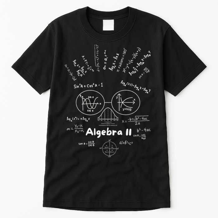 Algebra II Skull Of Equations And Formula Face Funny Nerdy Tall T-Shirt