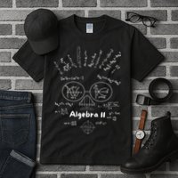 Algebra II Skull Of Equations And Formula Face Funny Nerdy Tall T-Shirt