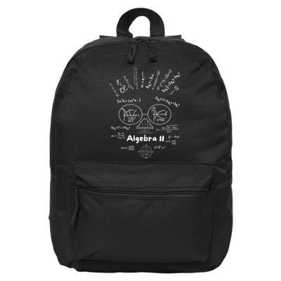 Algebra II Skull Of Equations And Formula Face Funny Nerdy 16 in Basic Backpack