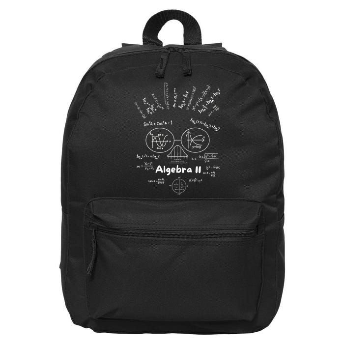 Algebra II Skull Of Equations And Formula Face Funny Nerdy 16 in Basic Backpack