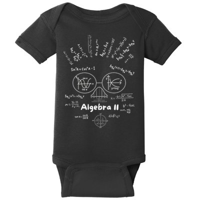 Algebra II Skull Of Equations And Formula Face Funny Nerdy Baby Bodysuit