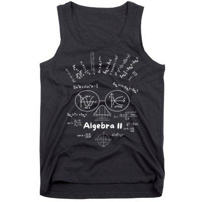 Algebra II Skull Of Equations And Formula Face Funny Nerdy Tank Top