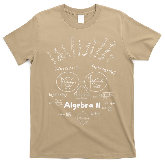 Algebra II Skull Of Equations And Formula Face Funny Nerdy T-Shirt