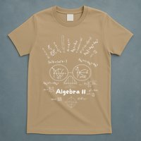 Algebra II Skull Of Equations And Formula Face Funny Nerdy T-Shirt