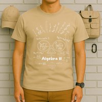 Algebra II Skull Of Equations And Formula Face Funny Nerdy T-Shirt